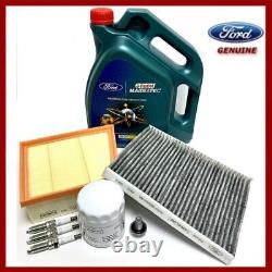 Kit de service authentique Ford Fiesta : huile, air, pollen, bougies d'allumage, kit de service d'huile.