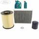 Kit De Service Authentique Ford Focus Mk4 2.0 Tdci Filtre à Huile, à Air Et D'habitacle Castrol 6l 0w30