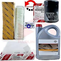 Kit de service authentique Toyota Estima 2.4l Hybride 2006-2019 Huile 5l 5w30 Tous filtres