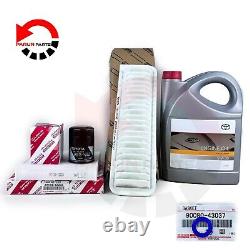 Kit de service authentique Toyota Estima 2.4l Hybride 2006-2019 Huile 5l 5w30 Tous filtres