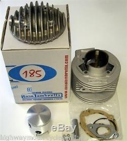 Lambretta Casa 185 Kit Piston Barrel Tête Anneaux Joint Qualité Véritable