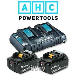 Makita Dc18rd Chargeur Double Avec 2 X Bl1850b 5.0ah Li-ion Batterie Kit Véritable