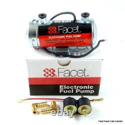 POMPE À CARBURANT FACET SILVER TOP NEUVE AVEC UNION 8mm ET KIT DE MONTAGE EN BOÎTE