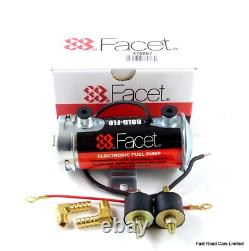 POMPE À CARBURANT FACET SILVER TOP NEUVE AVEC UNION 8mm ET KIT DE MONTAGE EN BOÎTE