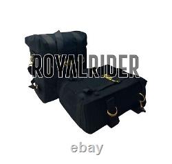 Royal Enfield New Classic 350 Reborn Black Pannier Pair & Mounting Kit