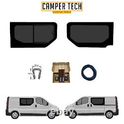 Vauxhall Vivaro 01 14 Driver Sliding Passager Fenêtres Fixes + Kit D'ajustement + Utrim