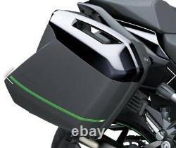 Véritable Oem #kawasaki Ninja 1000sx Sx Bagage Pannier System Kit 56l Noir Vert