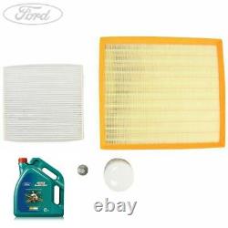 Véritable kit de service Ford KA 1.25 Filtre à huile d'air de cabine Bougies d'allumage Castrol 5W-30