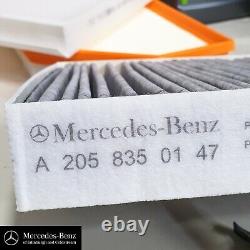 Véritable kit de service Mercedes pour moteur diesel OM654, comprenant de l'huile et des filtres.