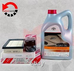 Véritable kit de service Toyota C-hr 1.8l hybride 16-24, 5l d'huile 0w20 et filtres et joint