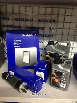 Véritable kit de service Volvo V90/S90 D4 Filtres d'huile/air/carburant 6 litres d'huile