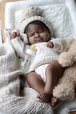 Vie Like Aa/ Biracial Reborn Baby Girl Sage Asleep Tellement Réaliste