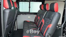 Vw Transporter Sportline T6, Seat T5.1 En Cuir Couvre Véritable Noir Kits Garniture